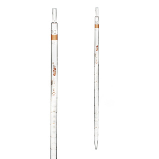 Pipette multifonction, 10 ml, classe B, graduation brune, "0" en haut