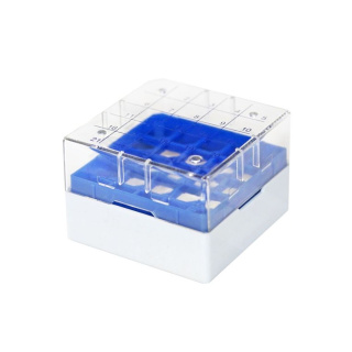 Boîte cryo pour congélation, 25 emplacements, 1,8 ml – PC, -190 à +121 °C, autoclavable