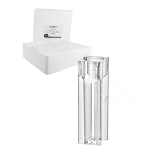 Tube PS 2,5 ml SEMI-MICRO, ouverture ronde, polystyrène optique, paquet de 100 pcs