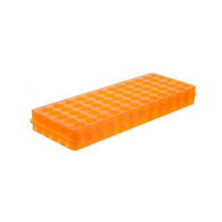 Support double face pour tubes à essais Eppendorf, 60 emplacements, 0,5–2,0 ml, orange – PP, autoclavable