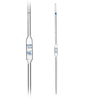 Pipette jetable, 2 ml, classe A, graduation bleue, avec certificat – DIN ISO 648