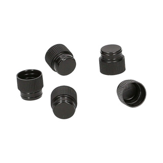 Zátka PE hladká pre skúmavky 16 mm, čierna, 50 ks