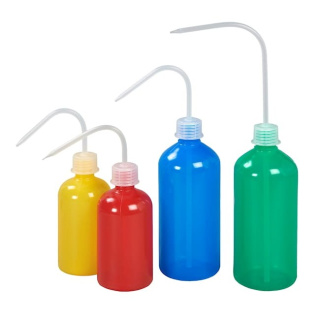 Premývacia fľaša LDPE 1000 ml, žltá – laboratórna striekačka so závitom GL25