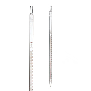 Pipette multicanal, 25 ml, classe B, graduation brune, "0" en haut