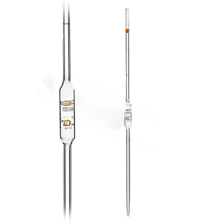 Pipette jetable, 2 ml, classe A, graduation brune, avec certificat – DIN ISO 648