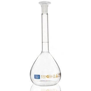 Burette en verre graduée, 20 ml, classe A, graduation brune, joint rectifié 10/19, avec certificat individuel et code QR – GLASSCO