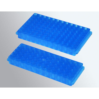 Porte-tubes de type Eppendorf 60 places double face, polypropylène