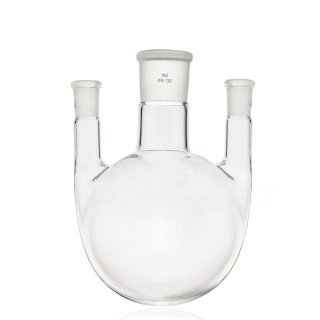 Flacon triangulaire à fond rond, col droit, 500 ml, meulages 29/14/14, verre borosilicaté (BORO 3.3)