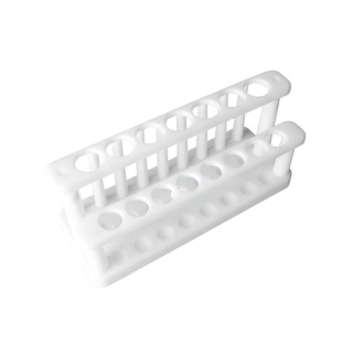 Porte-tubes double rangée en PP, 7 emplacements de 21,5 mm et 8 emplacements de 17,5 mm, avec broches – laboratoire