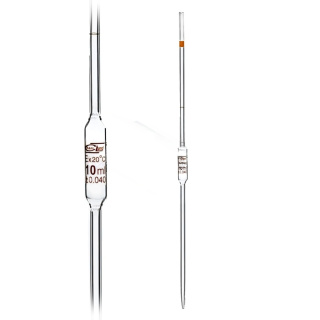 Pipette jetable, 2 ml, classe B, graduation brune – DIN 12690