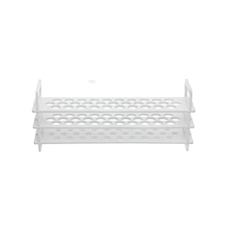 Support pour tubes à essais en PP, 18 emplacements, diamètre 13 mm – autoclavable, de laboratoire