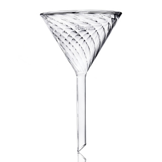 Entonnoir en verre de laboratoire avec rainures pour filtration rapide, diamètre 100 mm – BORO 3.3