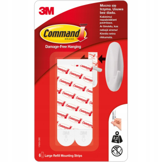 Command bandes de fixation grandes - L (6 pcs)
