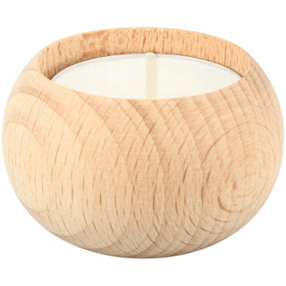 Bougeoir en bois ovale 5,2x3,5cm hêtre