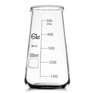 Bécher bas de type Philips avec bec verseur, 125 ml, verre borosilicaté (BORO 3.3), ISO 3819, DIN 12331