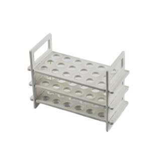 Stojan na skúmavky 3-poschodový, priemer 32 mm, 12 miest - polypropylén