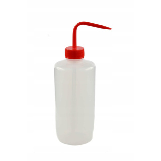 Bouteille LDPE 1000ml avec vaporisateur et bouchon rouge