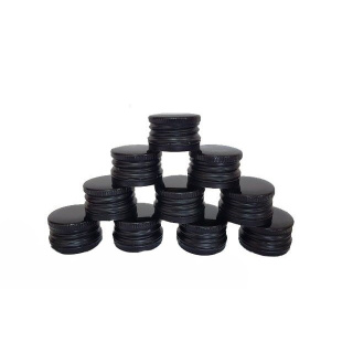 Bouchon en aluminium à visser 28/18 mm 50 pcs noir