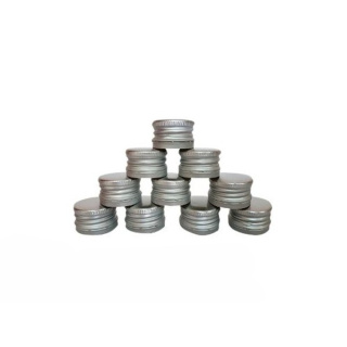 Bouchon en aluminium à vis 28/18 mm 50 pcs argenté