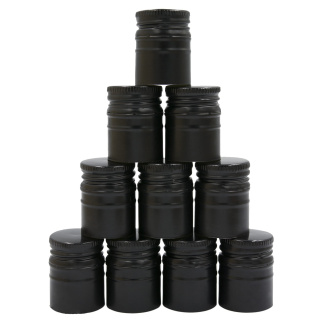 Bouchon à vis en aluminium 28/40 mm noir 50 pcs long