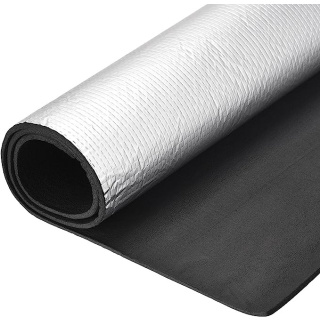 Mousse isolante en caoutchouc étanche avec aluminium 9mm 25x100cm ISOLMAT M09BH