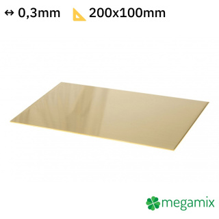 Plaque en laiton 200x100x0,3mm