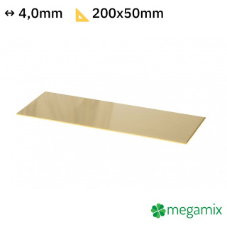 Plaque de laiton 200x50x4,0 mm
