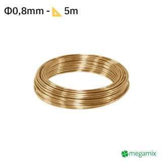 Fil de laiton Φ0,8mm 5m