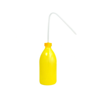 Bouteille à pression LDPE 1000 ml jaune – seringue en plastique pour usage en laboratoire et atelier