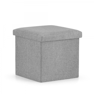 Skladacie sedadlo s úložným priestorom L 36x38x38cm sivé
