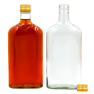 Bouteille en verre 500ml 22cm plate