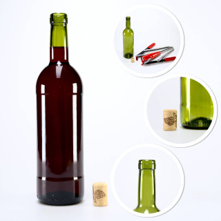 Bouteille en verre pour vin 750 ml olive