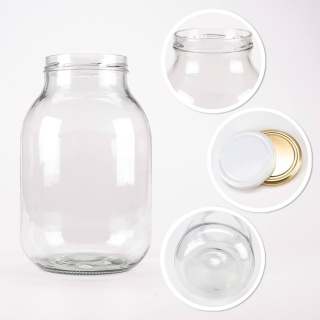 Contenant en verre boîte 3000ml 24cm avec couvercle