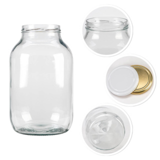 Récipient en verre boîte 4000ml 26cm avec couvercle