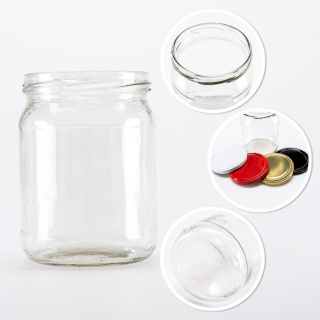 Contenant en verre boîte 520ml 11cm avec couvercle