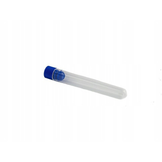Tube PP 16x65mm avec bouchon bleu 50 pcs