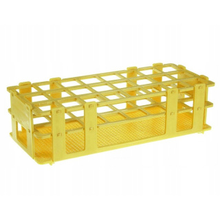 Support de tubes à essai 60 places Ø 16 mm (5x12) jaune