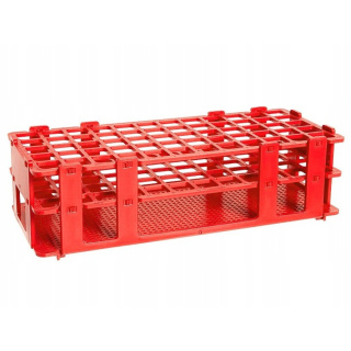 Support pour tubes à essai 90 places ø 13 mm (6x15) rouge