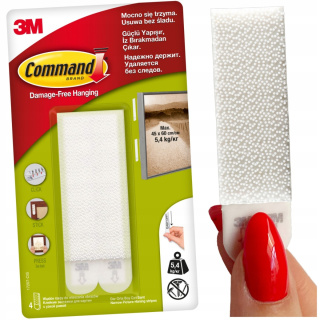 Grandes bandes adhésives étroites pour accrocher des tableaux 8 pcs