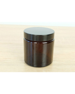 Glasbehälter braun 120 ml 63x62mm