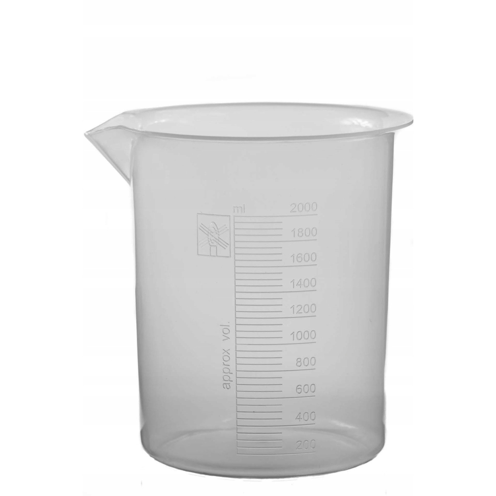 bidon avec échelle embossée 2000ml PP 18cm megamix.sk