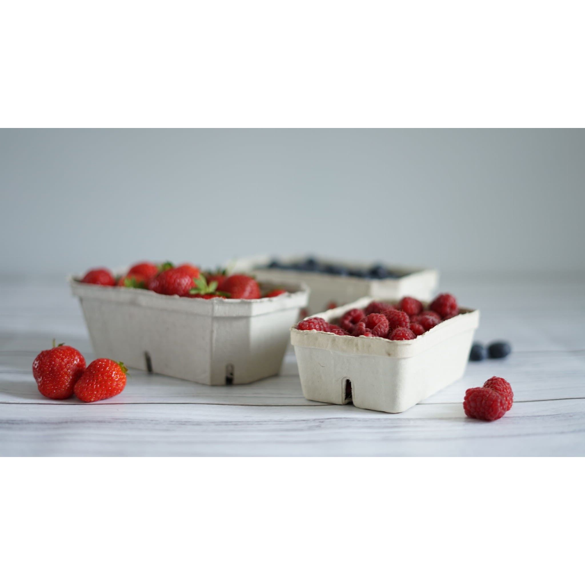 recipient de hârtie pentru fructe 500g 100 bucăți 190x115x65mm