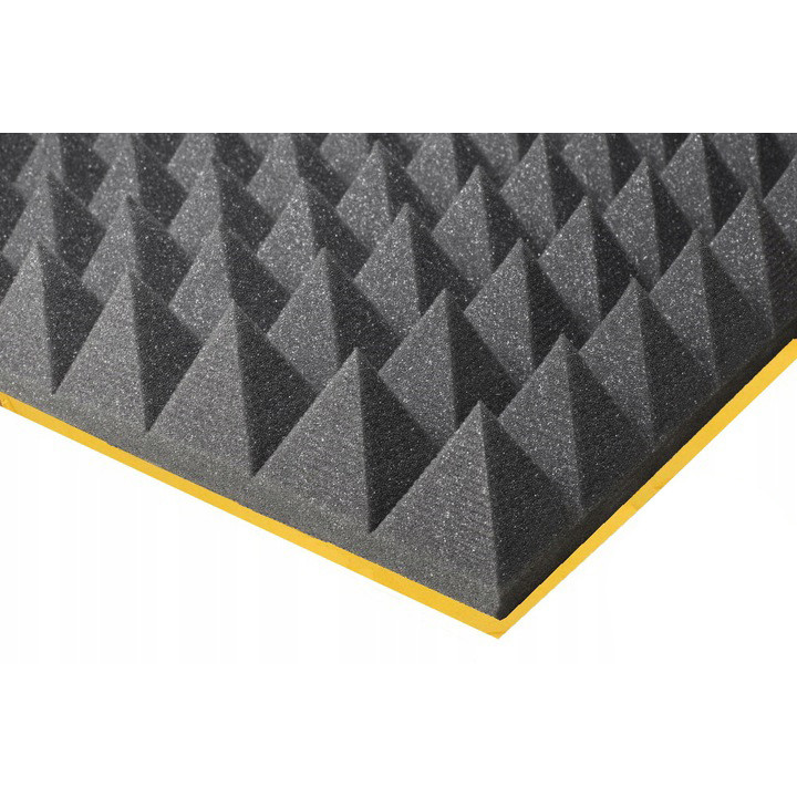 samolepiaca akustická zvukotesná pena PYRAMÍDA 60mm 200x100cm nehorľavá