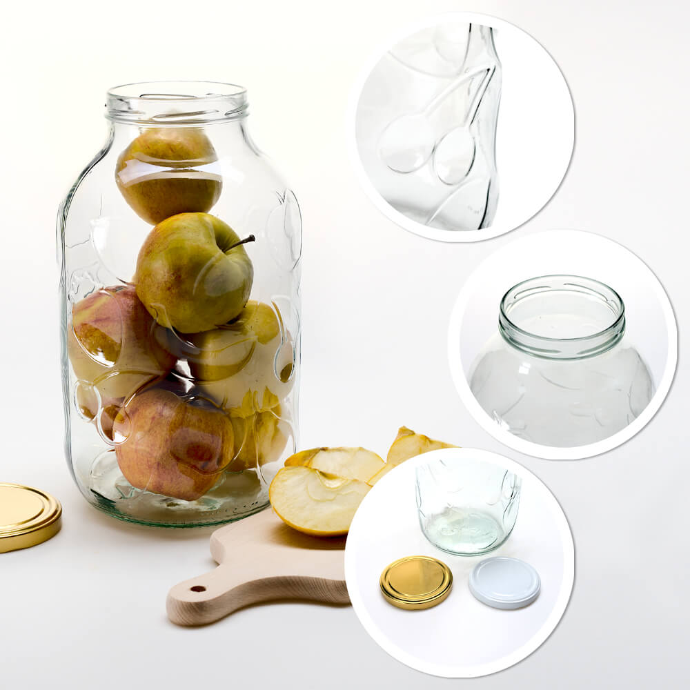 Récipient en verre boîte 5000ml 17cm avec couvercle megamix.sk