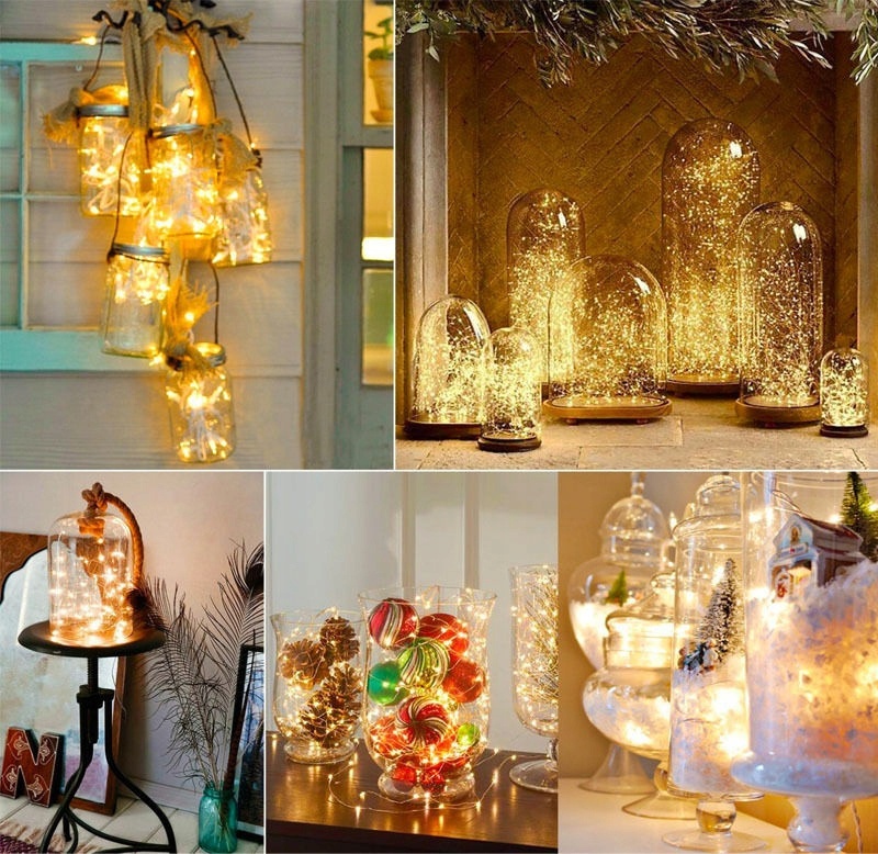 Fil électrique avec 20 lampes LED sur piles, lumière blanche chaude megamix.sk